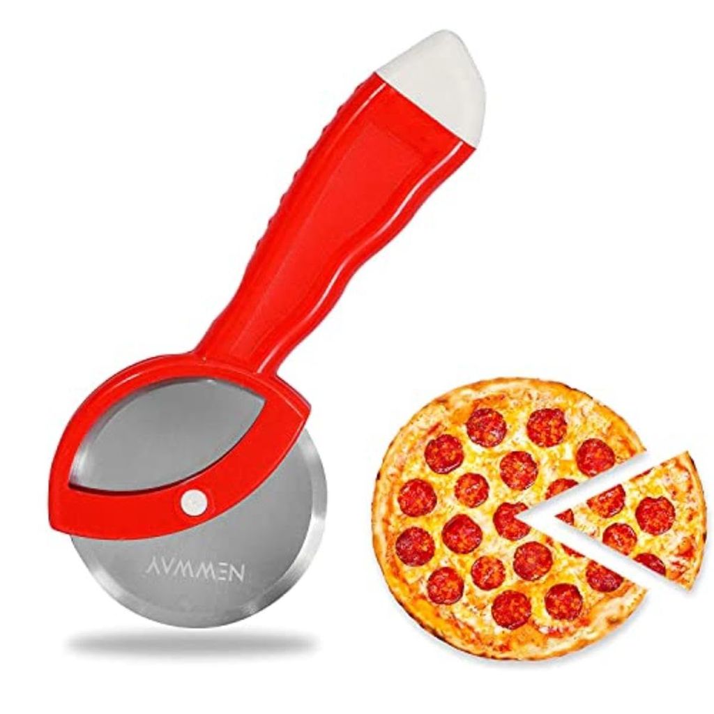 NEWWAY Combo of Stainless Steel Garlic Crusher, Lemon Squeezer with Bottle Opener and Pizza Cutter with Plastic Handle Combo Comfortable Handle Kitchen