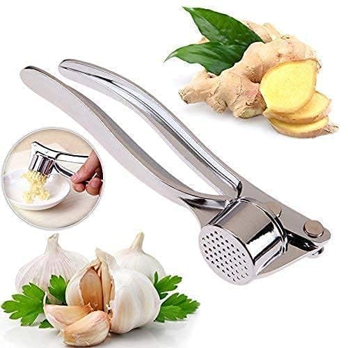 GLOBAL IMPEX Garlic Press 150g β Heavy Duty Manual Garlic Crusher & Ginger Grinder | Zinc Alloy & Stainless Steel Garlic Mincer Tool for Home Kitchen, Easy to Clean & Rustproof