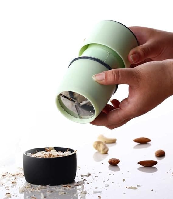 GLOBAL IMPEX 3 in 1 Dry Fruit Chopper Slicer Multipurpose Kitchen Cutter with 3 Steel Blade Dry Fruit Slicer - Pista Green Color (296 Gram Pack Of 1, Additional 3 Steel Blade)