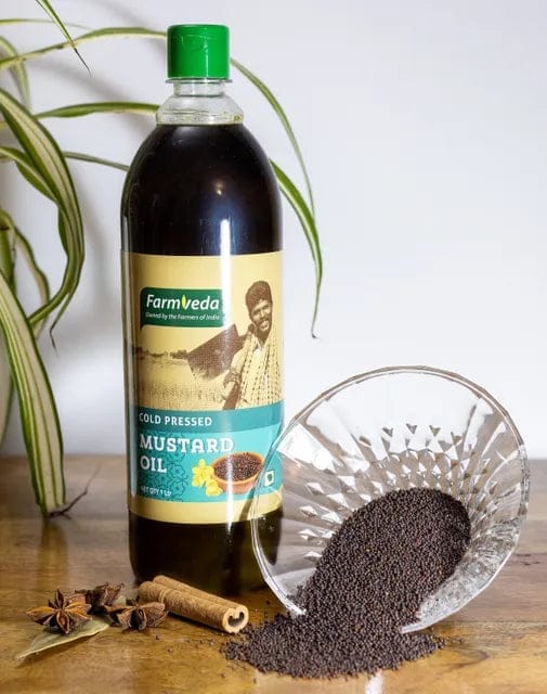 Cold Pressed Mustard Oil - Healthy, Flavorful & Aromatic, 1Ltr