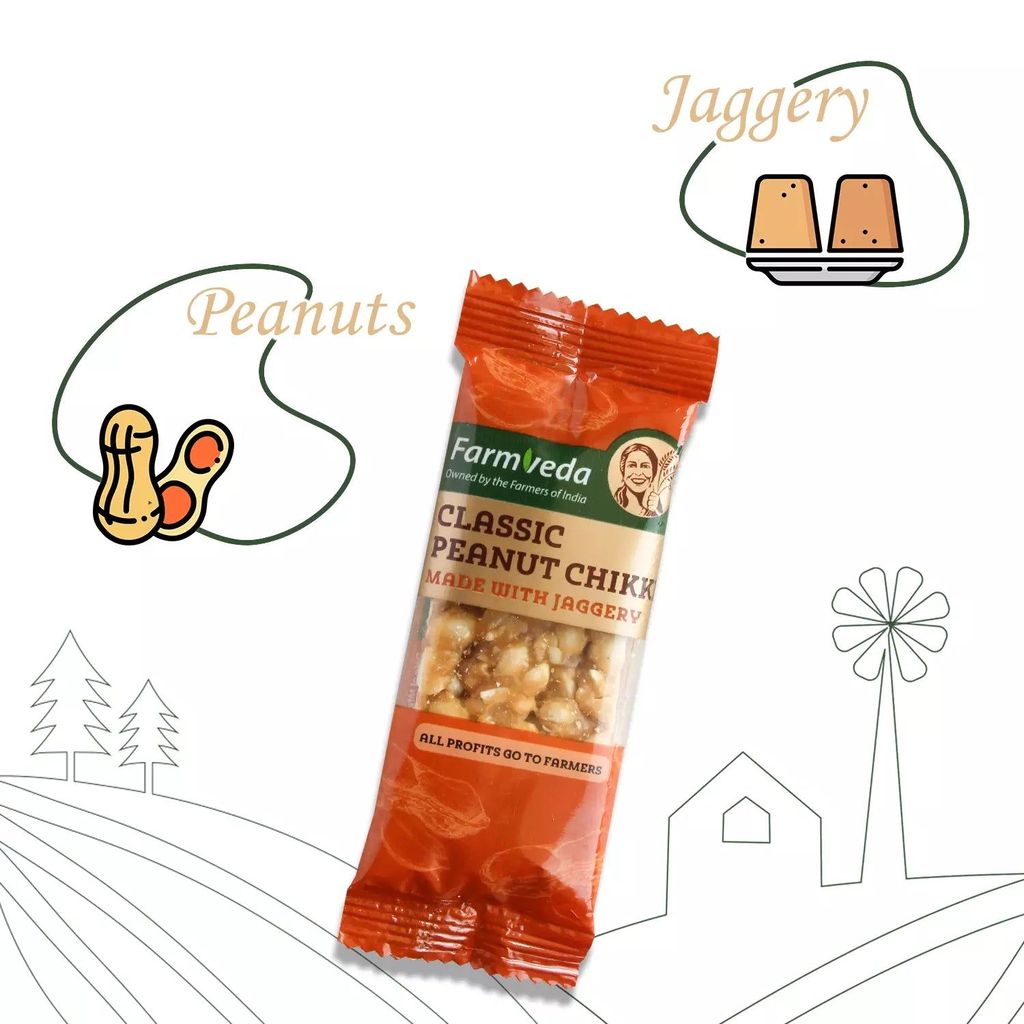 Classic Peanut Chikki Jar - 30 Pieces of Delicious Peanut Delight, 750g