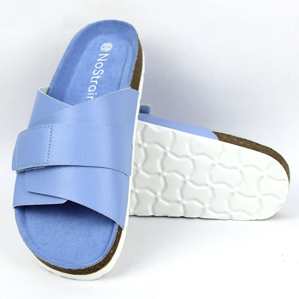 Latest Women Double Layered Bubbly Blue Cork Sandals (Women) 2025 at ShopCircuit | ONDC
