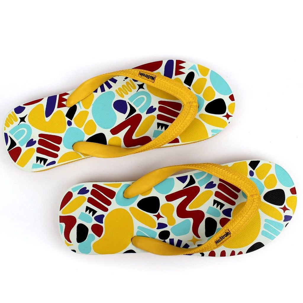 Sophisticated Men TwistedGeo Yellow Flip-Flops (Men) 2025 at ShopCircuit | ONDC