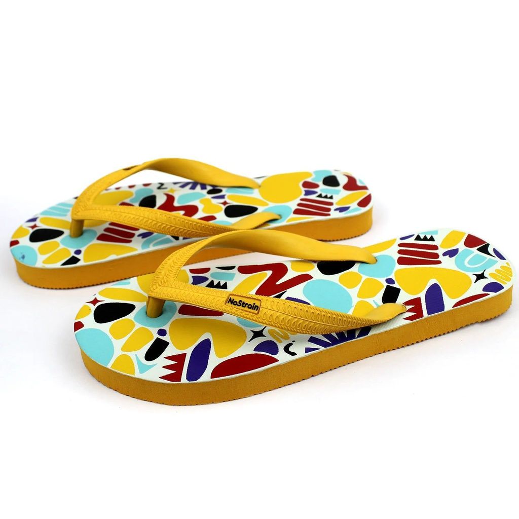 Sophisticated Men TwistedGeo Yellow Flip-Flops (Men) 2025 at ShopCircuit | ONDC