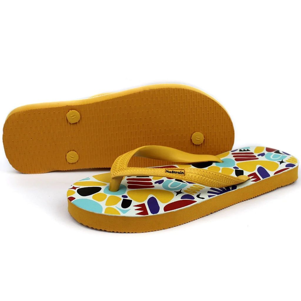 Sophisticated Men TwistedGeo Yellow Flip-Flops (Men) 2025 at ShopCircuit | ONDC
