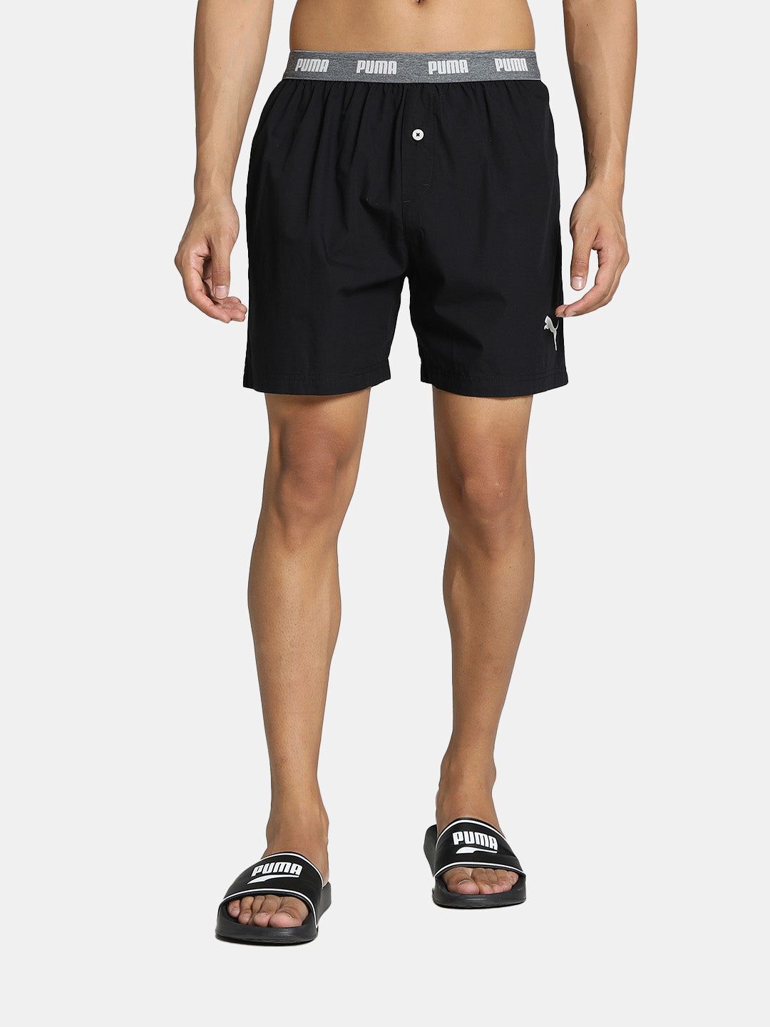 Men's Basic Woven Boxers (Black)