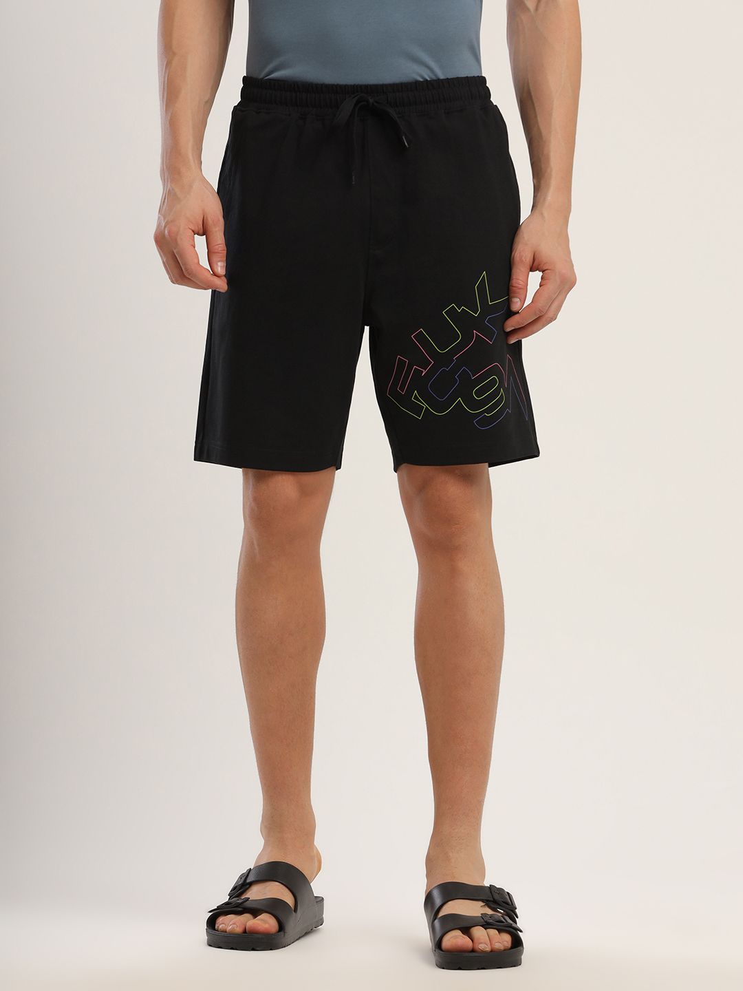 FCUK Flex CAMDEN Mens Black Lounge Shorts