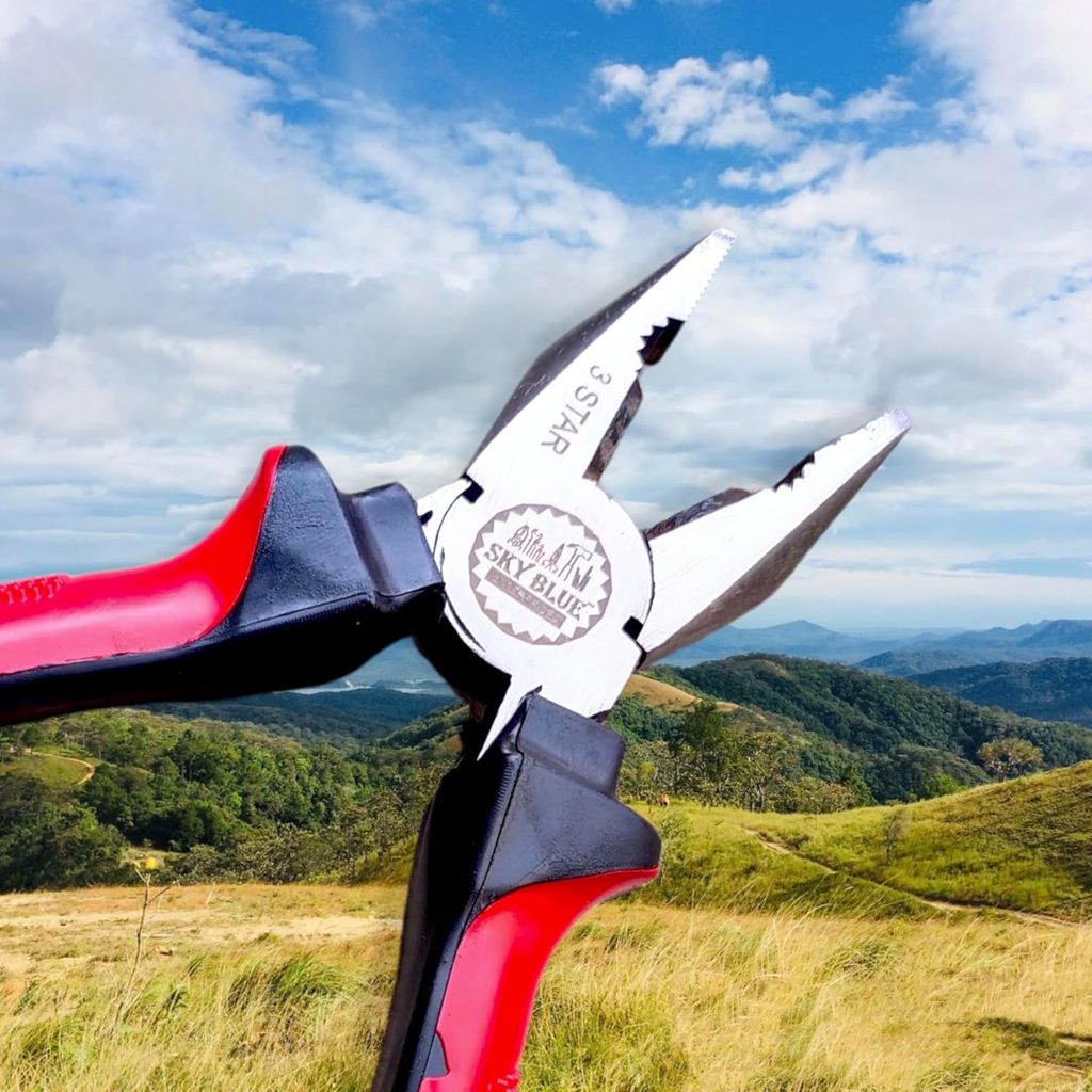 SKY BLUE Enterprises Combo set of 4 1 pcs. Combination Plier, 1 pcs. Wire striper, 1 pcs. Line Tester, 1 pcs 2in1 Screwdriver