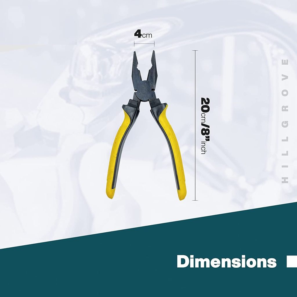SKY BLUE Enterprises 8"inch Heavy Duty Grip Multipurpose Combination Pilash Plier Hand Tool Lineman Plier (Pack Of 2)