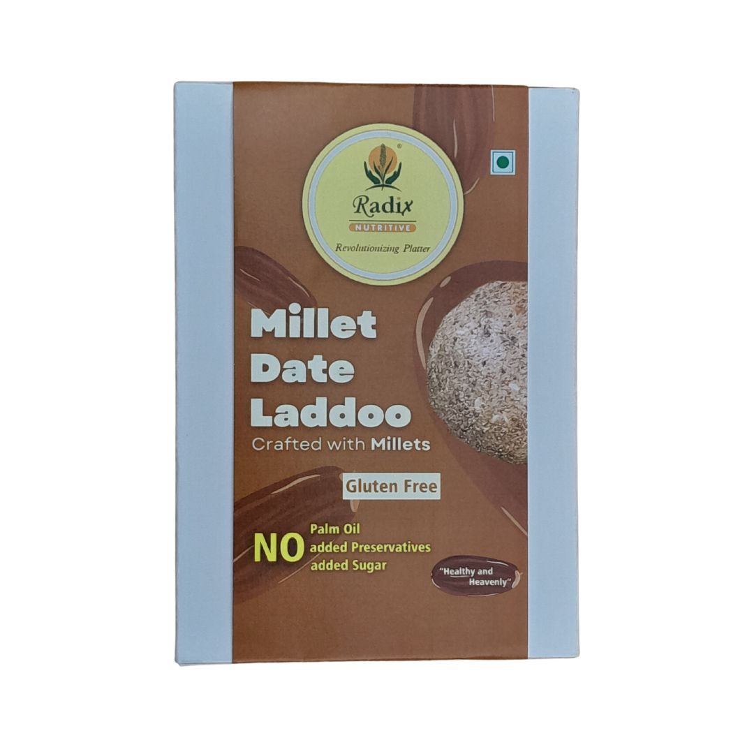 Radix Nutritive® Millet Date Laddoo - Gluten-free. 200 gms. Veg. Natural