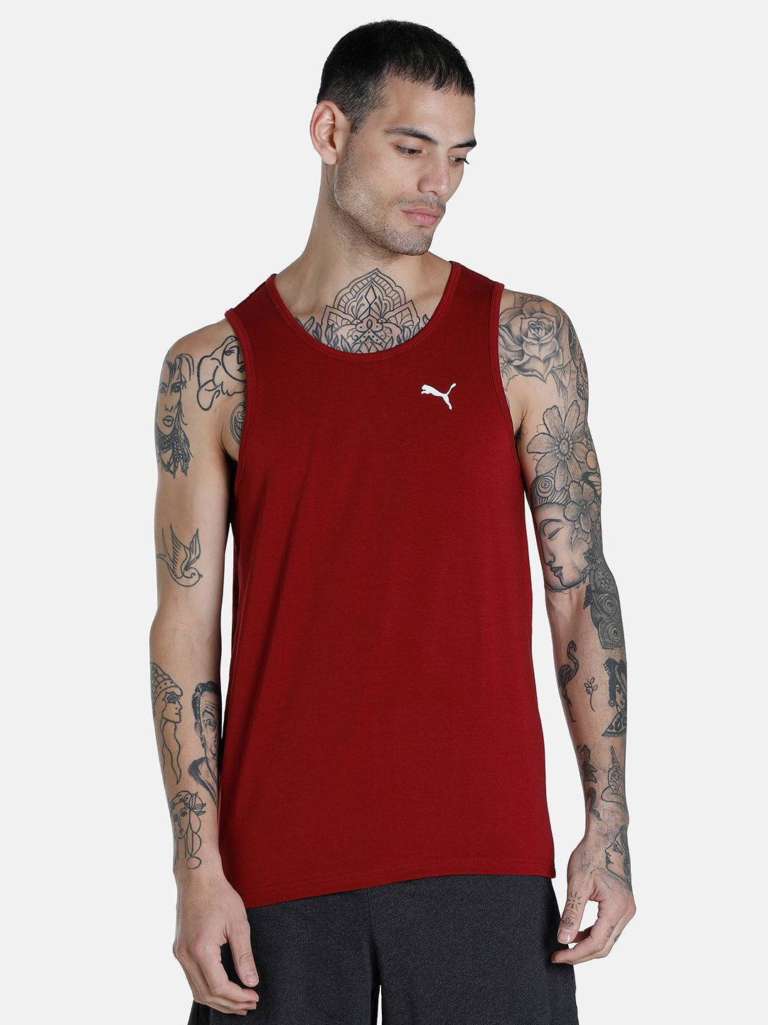 Men's Premium Soft Touch Tank-Red