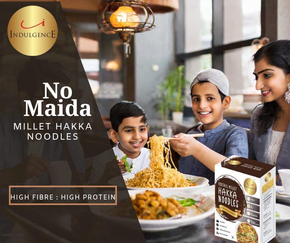 INDULGENCE No Maida Foxtail Millet Hakka Noodles Pack of 2-400 Gms
