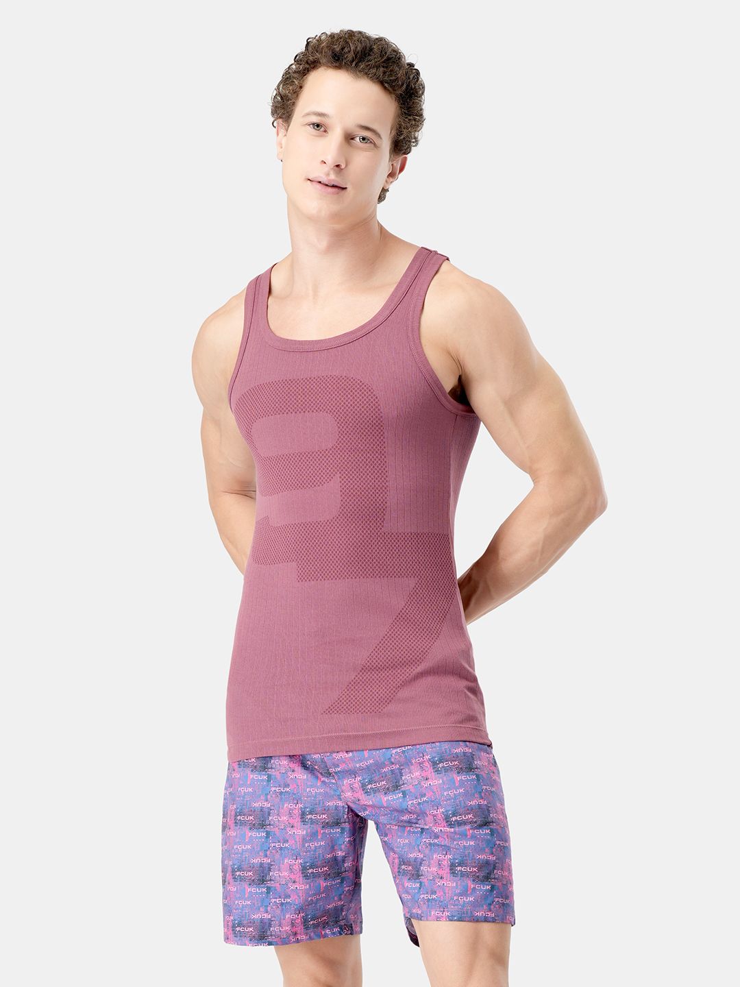FCUK Play Putney, Men's Lounge Vest - Pink