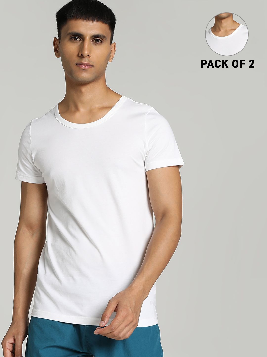 Puma  Crew-Neck Men's Vests Pack of 2 with EVERFRESH Technology-White