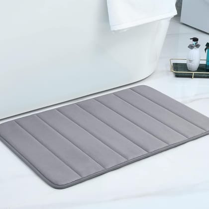 Anti-Bacterial Non-Slip Bathroom Mat Soft Bathmat Bathroom Carpet for Baby Kids Safety with Memory Foam Coral Velvet Fabric. (Bath Mat Big)