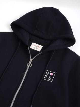 Richlook Women Navy Full Zipper Hoodie Richlook Women Navy Full Zipper Hoodie