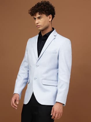 Richlook Men Sky Blue Smart Fit Blazer Richlook Men Sky Blue Smart Fit Blazer