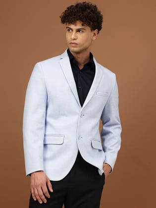 Richlook Men Sky Blue Smart Fit Blazer Richlook Men Sky Blue Smart Fit Blazer