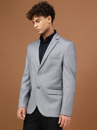 Richlook Men Sky Melange Smart Fit Blazer Richlook Men Sky Melange Smart Fit Blazer