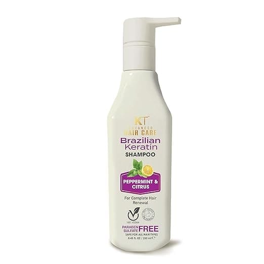 Brazilian Keratin Shampoo | Peppermint & Citrus | Restores, Repairs & Revitalizes Hair | Sulfate-Free, Paraben-Free | 250ml