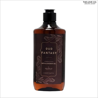 THE LOVE CO White Oud Body Wash for Women - Organic & Vegan, Infused with Shea Butter, Vitamin E, Niacinamide - Long-Lasting Scent, Cruelty-Free, Paraben-Free, 250ml