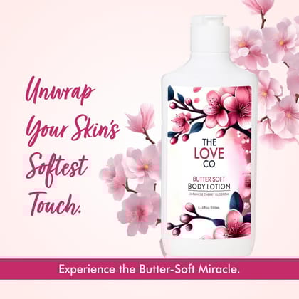 THE LOVE CO. Body Lotion - Moisturizer Cream For Dry Skin - Body Lotion for Women & Men - Body Lotion for Dry Skin with Jojoba Oil, Shea Butter & Vitamin E - 250Ml