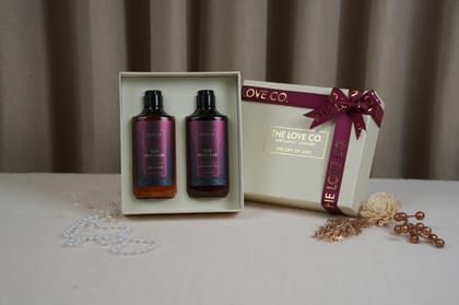 The Love Co Oud Mukhaab Bath and Body Care Gift Box - Shower Gel & Body Lotion | For Men and Women | Pampering Kit for Anniversary, Birthday & All Special Occasions | Premium Packaging | Pack of 2