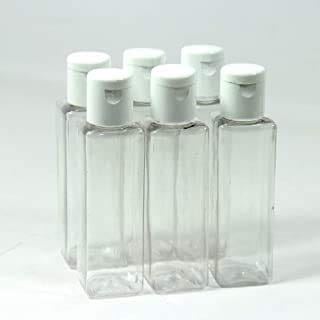 HARRODS 100ML Clear Plastic Bottles, Refillable Travel Size Empty Jars, Cosmetic Containers, Travel Size Small Leak Proof Squeeze Bottles with White Flip Cap | Pack of 16 (Square Bottle) HARRODS 100ML Clear Plastic Bottles, Refillable Travel Size Empty Jars, Cosmetic Containers, Travel Size Small Leak Proof Squeeze Bottles with White Flip Cap | Pack of 16 (Square Bottle)