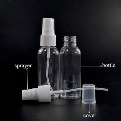 HARRODS Plastic Plastic Empty Small Spray Bottle, Mist Spray Bottle 100ml (100Ml-6Pc)
