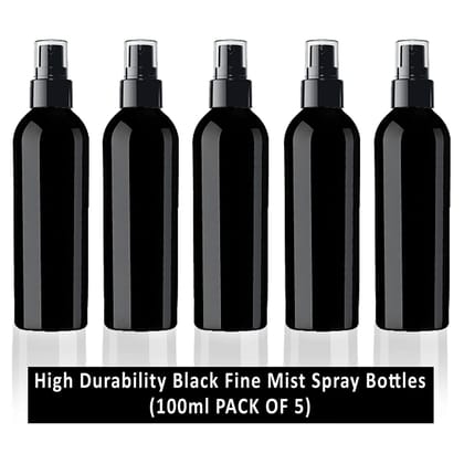 HARRODS Plastic Empty Small Spray Bottle, Mist Spray Bottle | Empty Spray Bottle | Spray Bottles | Liquid | Travel | Fogging | Sanitizer Spray Bottles | Room Spray | 100ml Pack of 5