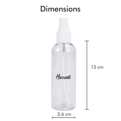 HARRODS 200ml Transparent Empty Plastic Bottle for hair application (2 Appicator + 1 Mist Spray) Pack of 3 | Perfect For Hair Oil, Perfume, Rosewater, Travel Friendly