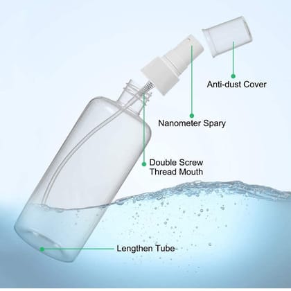 HARRODS Plastic Empty Small Spray Bottle, Mist Spray Bottle | Empty Spray Bottle | Spray Bottles | Liquid | Travel | Fogging | Sanitizer Spray Bottles | Room Spray | 100ml Pack of 5