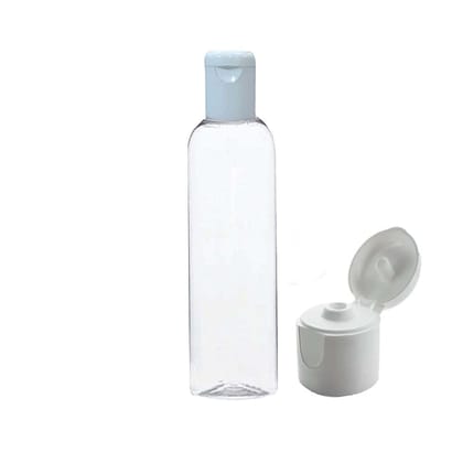100ml Empty Plastic Flip Top Bottles With Black Caps For Travelling, Lotion, Shampoo, Oil, Costemic Containers Use (Pack of 3)