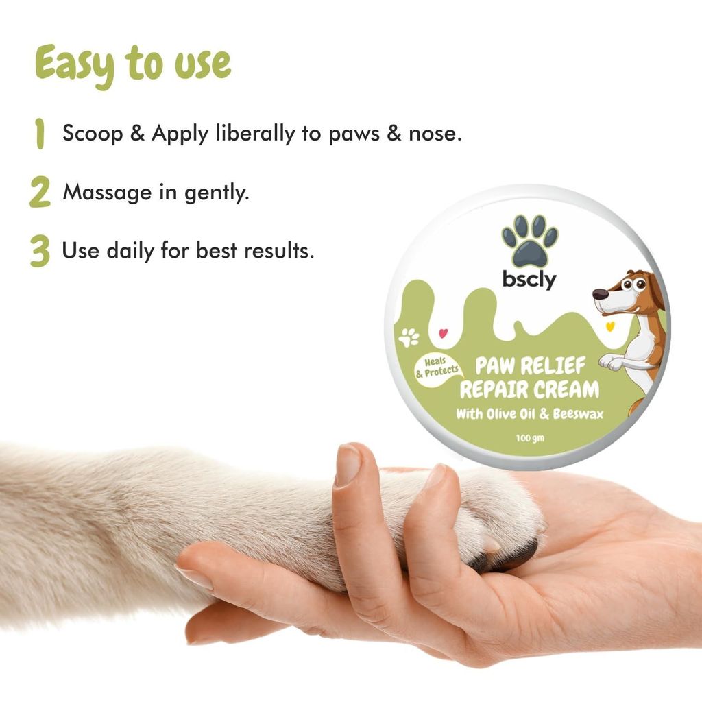 Bscly 2-in-1 Moisturizing Paw Butter & Elbow Protector for Dogs - Natural Cream & Balm for Dry, Cracked Paws and Elbows, Heals & Repairs