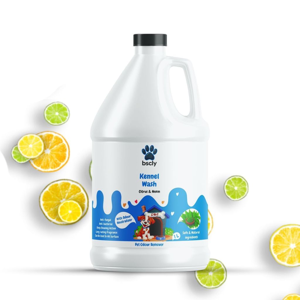 Bscly Dog Shampoo 1000Ml - Ticks & Fleas Prevention - Enriched with Chamomile, Aloe and Coconut Oil - Moisturizes & Heals Skin - Suitable for Pomeranians to Golden Retrievers