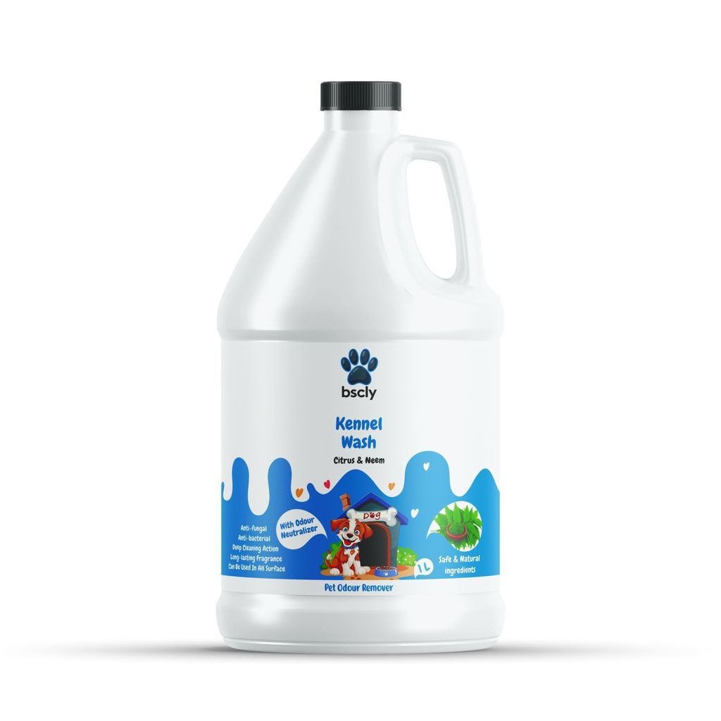 Bscly Dog Shampoo 1000Ml - Ticks & Fleas Prevention - Enriched with Chamomile, Aloe and Coconut Oil - Moisturizes & Heals Skin - Suitable for Pomeranians to Golden Retrievers
