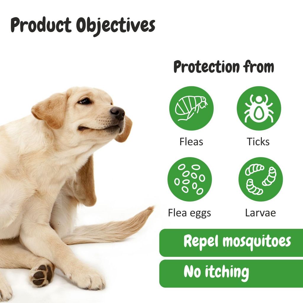 Bscly Dog Shampoo 1000Ml - Ticks & Fleas Prevention - Enriched with Chamomile, Aloe and Coconut Oil - Moisturizes & Heals Skin - Suitable for Pomeranians to Golden Retrievers