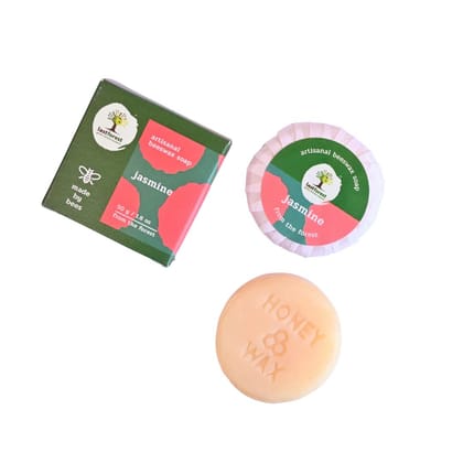 Last Forest Artisanal, Handcrafted, Handmade, Natural 'Pebbles' Beeswax Soap, Jamsine, 50g - 100% Natural Ingredients, Moisturizing, Natural Beeswax, Bathing Soap for Men and Women