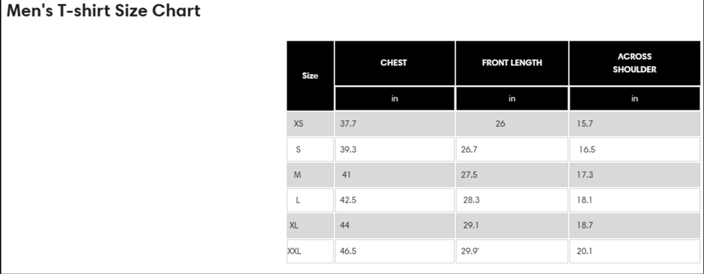 Size Guide Size Guide