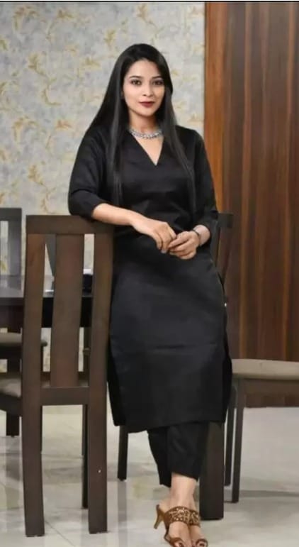 Premium Women Women's Black Rayon Kurta Palazzo Set 2025 at ShopCircuit | ONDC