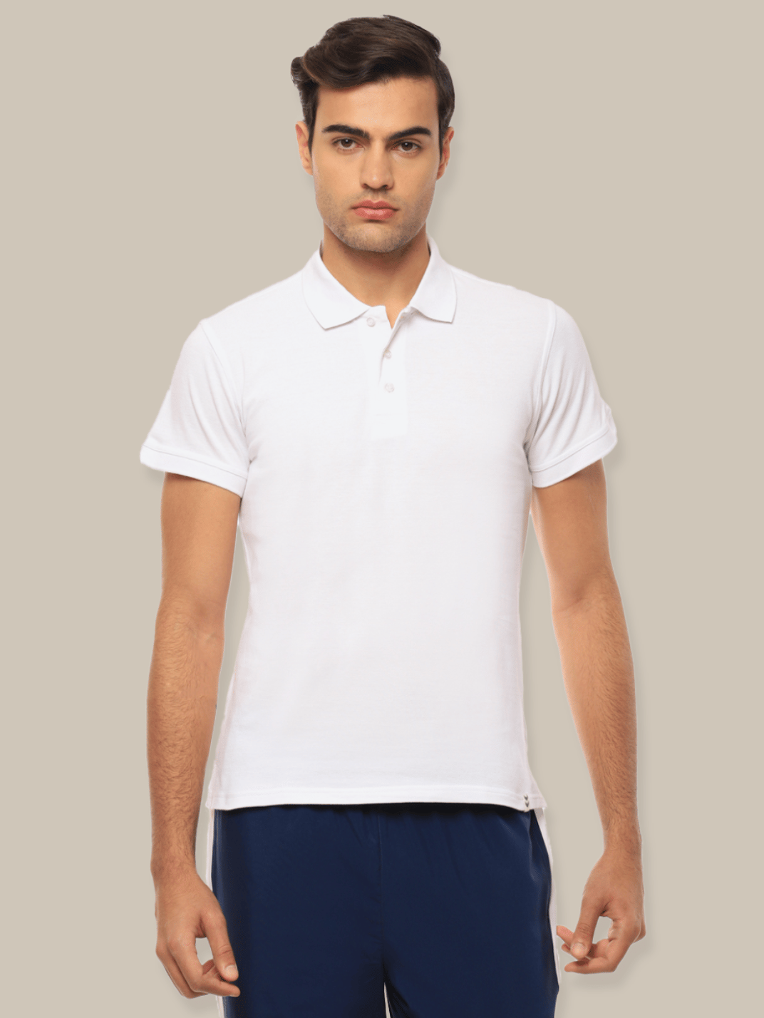 Hummel Men White B2B Polo Cotton