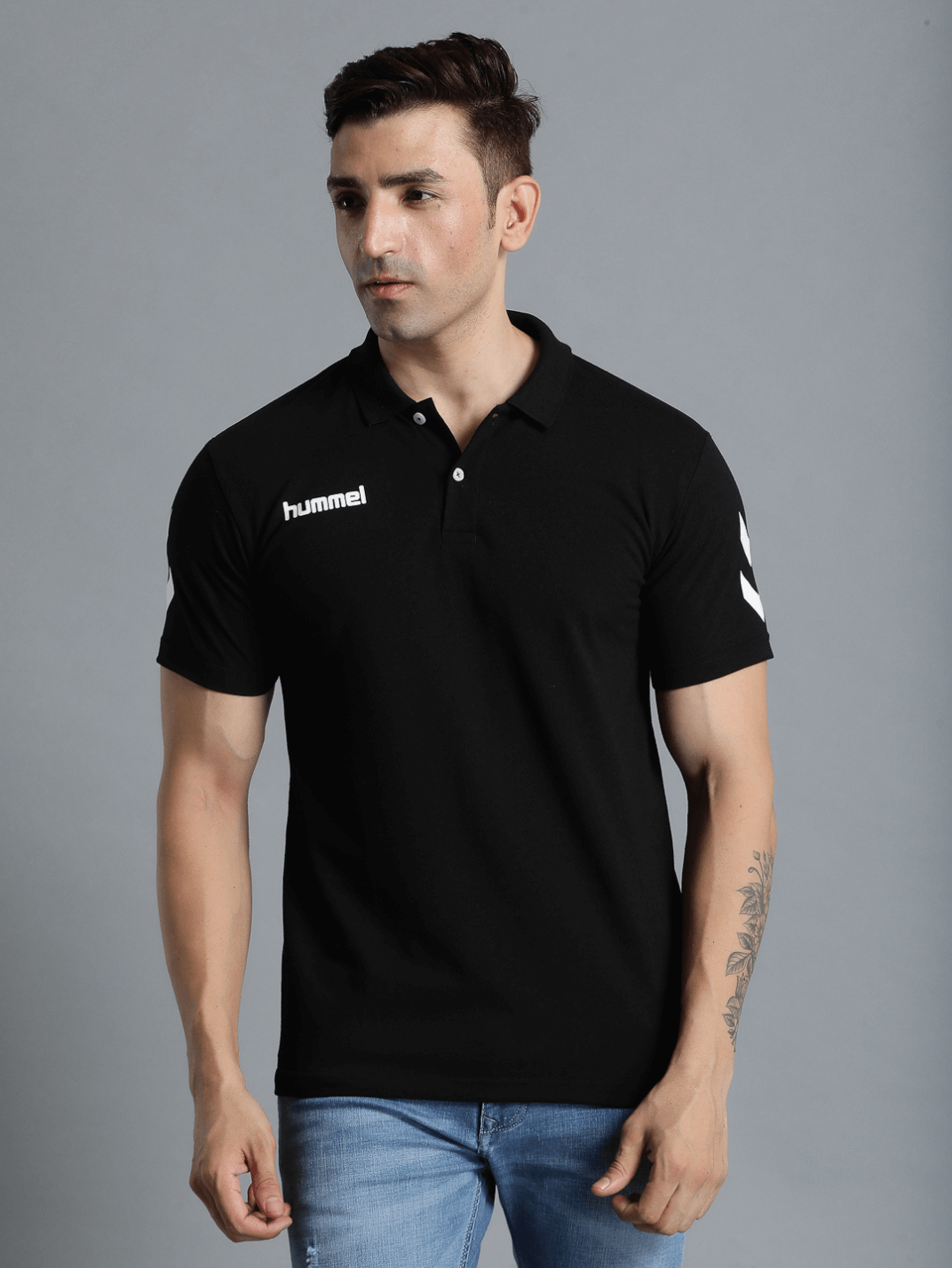Go Cotton Polo Neck Cotton Rich Half Sleeve Solid Regular fit Cottonpoly T-shirt for Men Comfortable soft Breathable Fabric Stretchable for Everyday Use Ideal for Casual wear and officewear