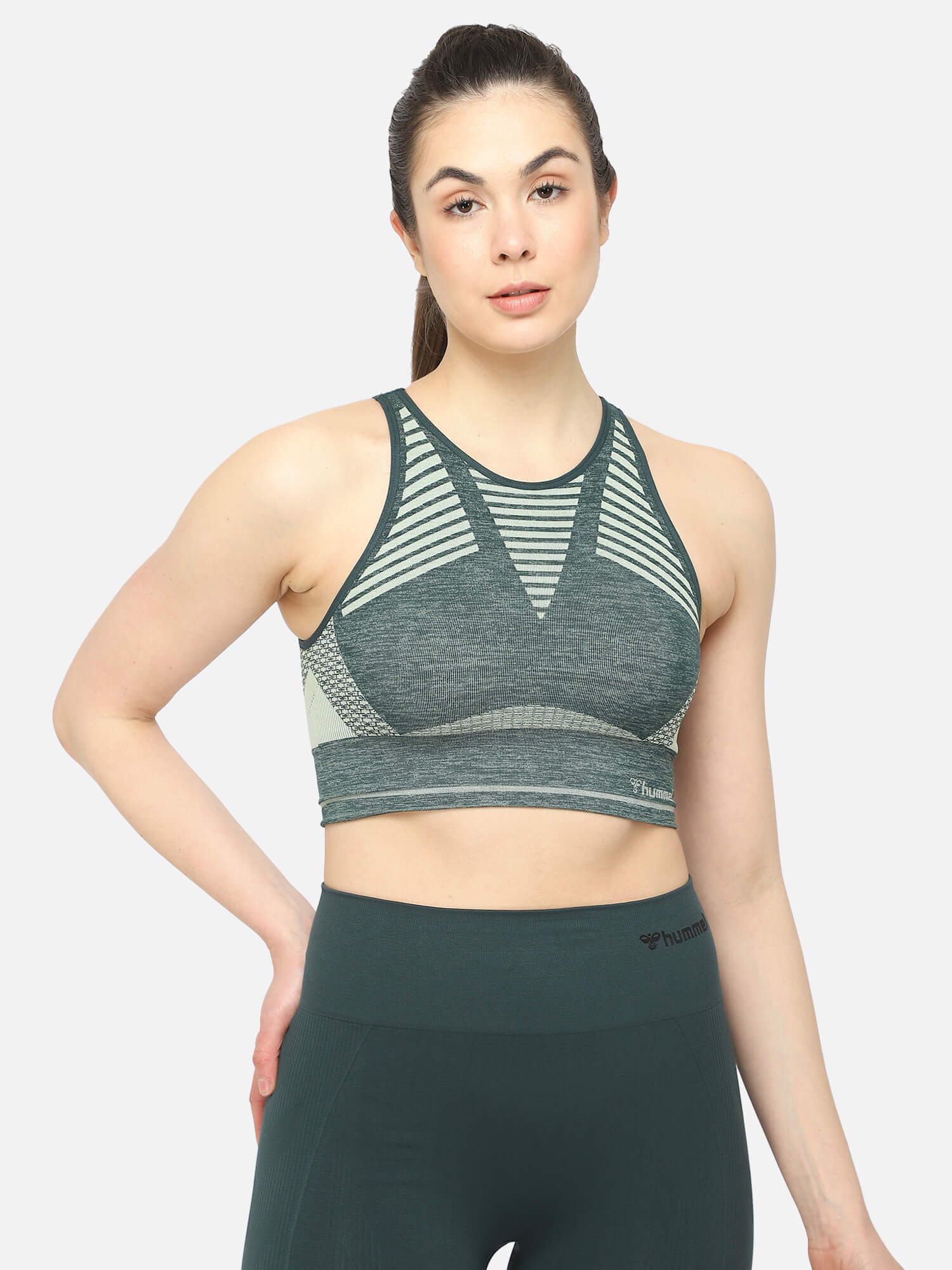 Vera Seamless Women Green Top