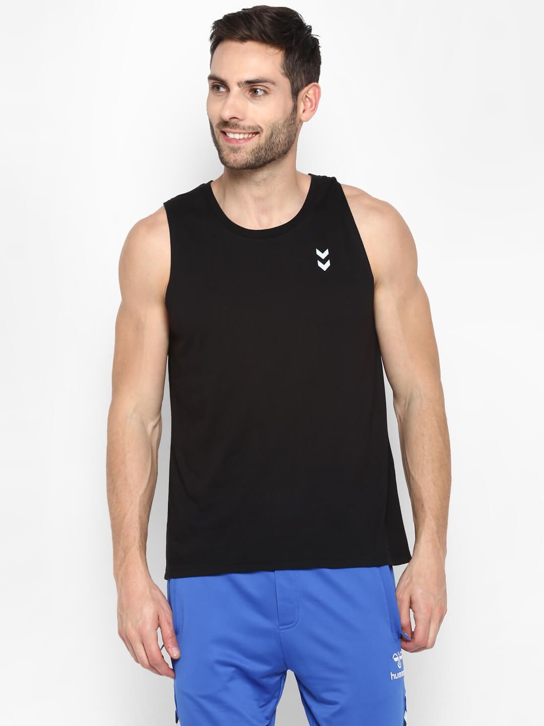 Kles Men Black Tank Top