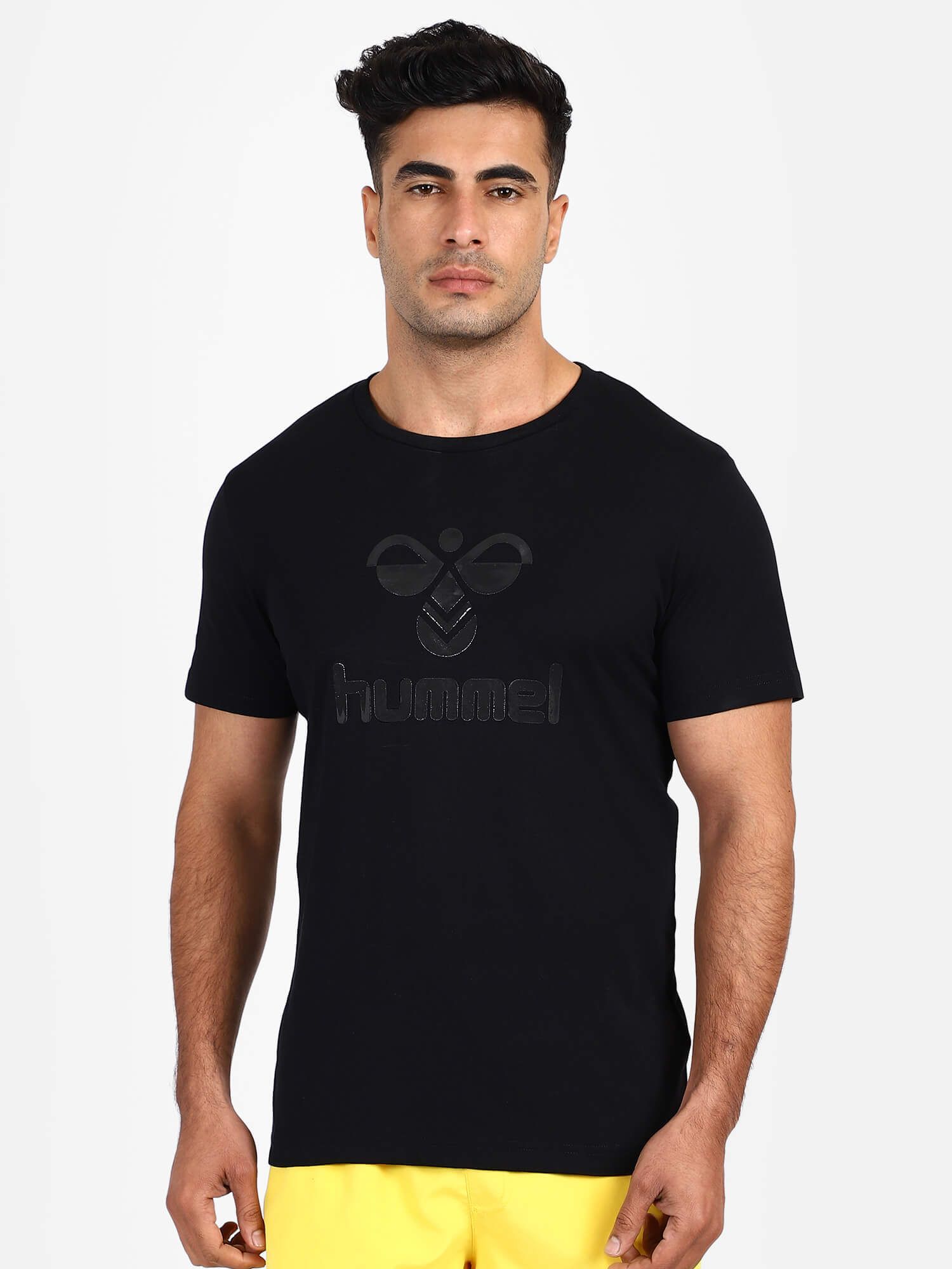 Perry Men Cotton Black T-Shirt