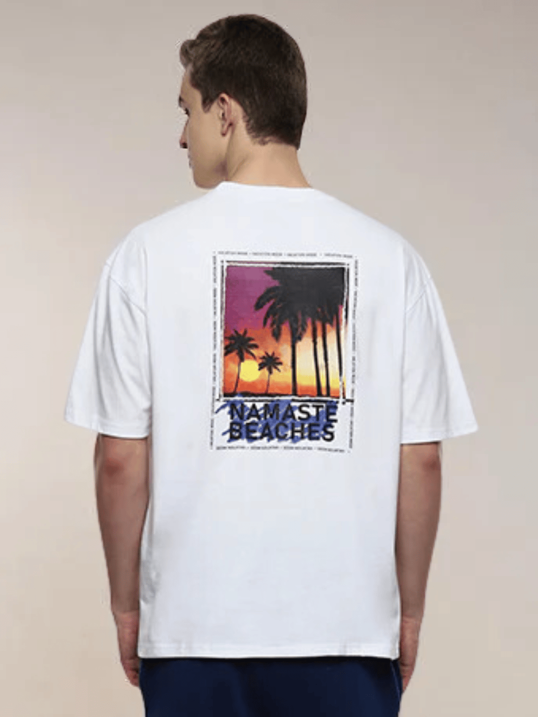Vacay  Men's White Oversized T-shirt