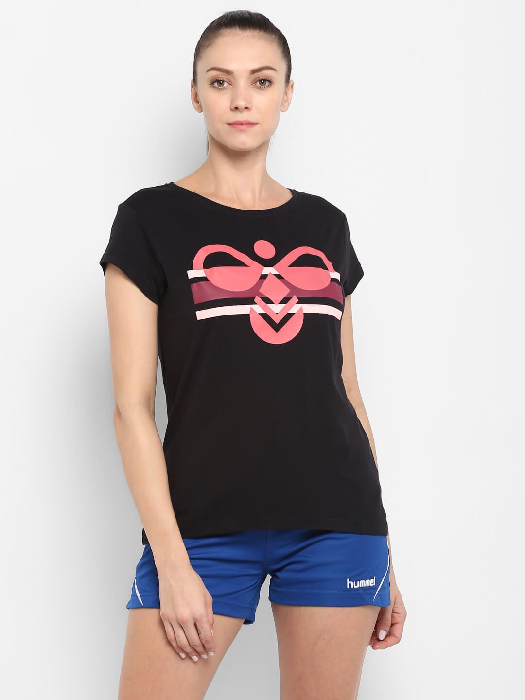 Rita Women Cotton Black T-Shirt