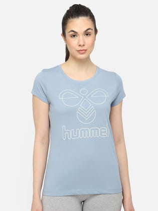 Senga Women Cotton Blue T-Shirt