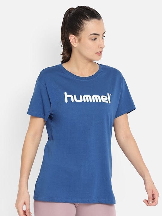 Go Women Cotton True Blue Logo T-Shirt