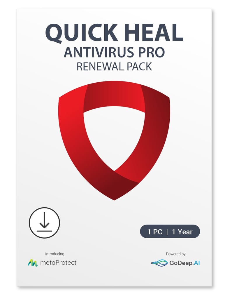 Quick Heal Antivirus Pro- Renewal Pack - 1 User, 1 Year (Email Delivery - No CD)-Existing Quick Heal Single User AV Pro Subscription Needed